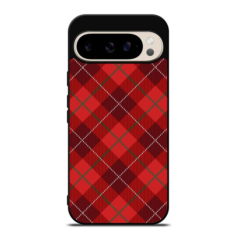 RED TARTAN CROSS PATTERN Google Pixel 9 Pro Case Cover