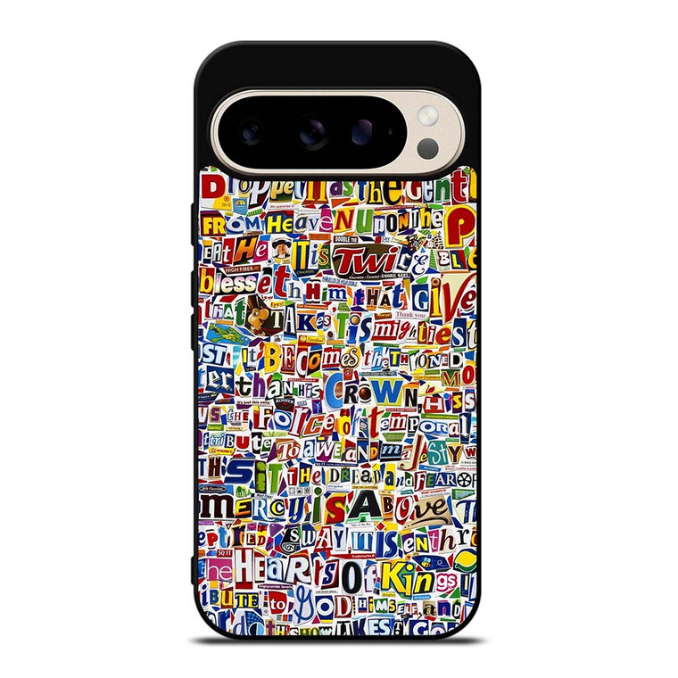 RETRO ALPHABET COLLAGE Google Pixel 9 Pro Case Cover