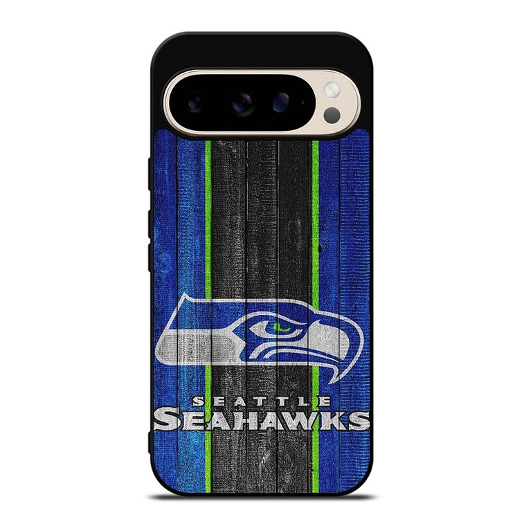 SEATTLE SEAHAWKS WOODEN LOGO NFL Google Pixel 9 Pro Case Cover
