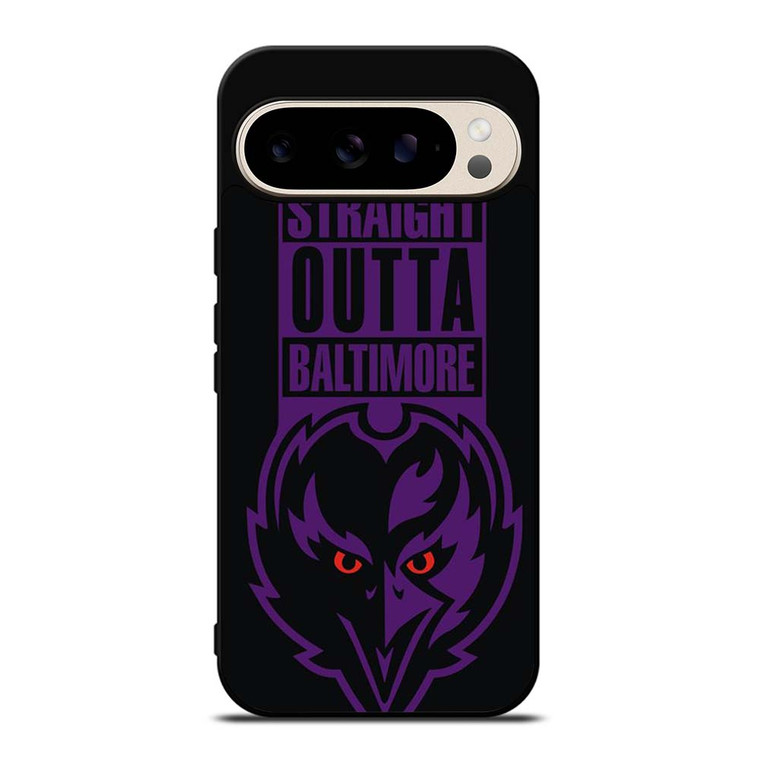 STRAIGHT OUTTA BALTIMORE BALTIMORE RAVENS Google Pixel 9 Pro Case Cover