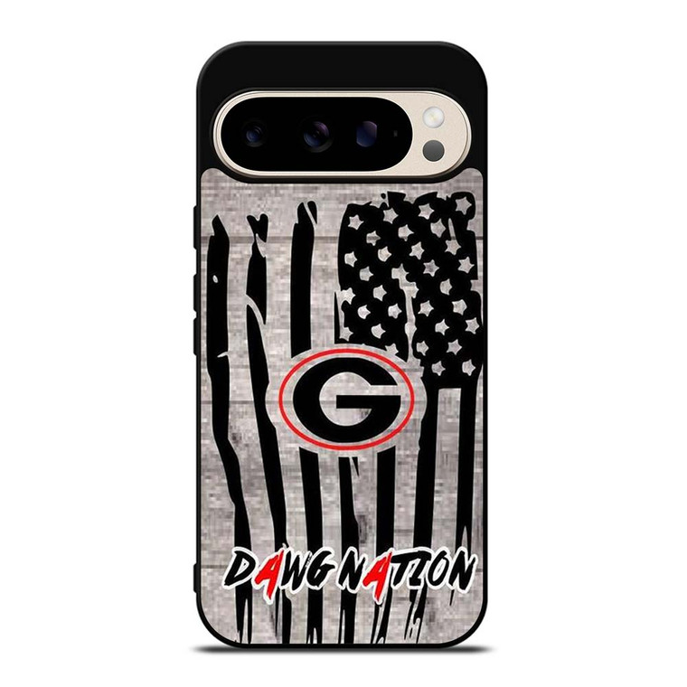 UNIVERSITY OF GEORGIA BULLDOGSWOODEN LOGO Google Pixel 9 Pro Case Cover