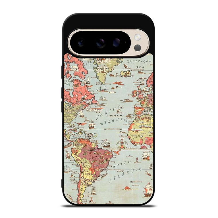 VINTAGE MAP Google Pixel 9 Pro Case Cover
