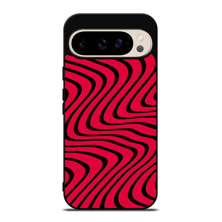 WAVY RED PATTERN Google Pixel 9 Pro Case Cover