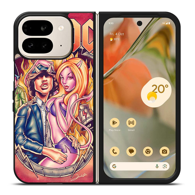 ACDC ROCK BAND Google Pixel 9 Pro Fold Case Cover