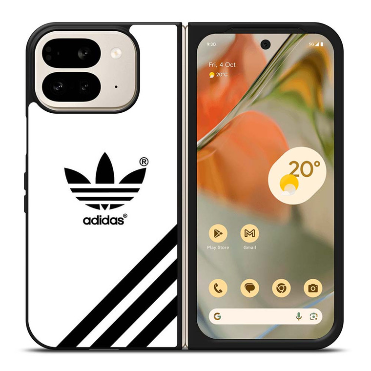 ADIDAS LOGO WHITE CLASSIC STRIPES Google Pixel 9 Pro Fold Case Cover