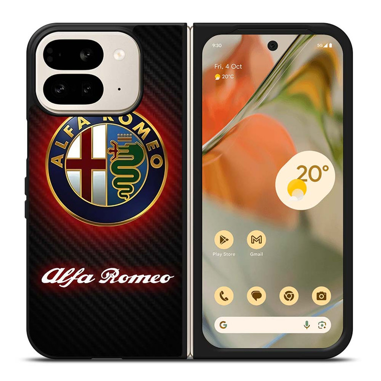 ALFA ROMEO RED CARBON LOGO Google Pixel 9 Pro Fold Case Cover