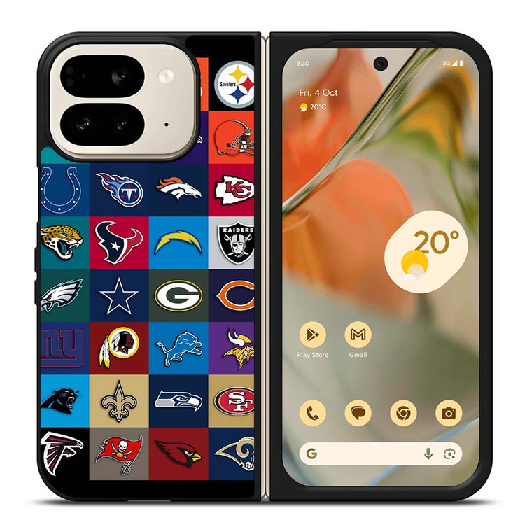 ALL NFL FOOTBALL TEAM Google Pixel 9 Pro Fold Case Cover