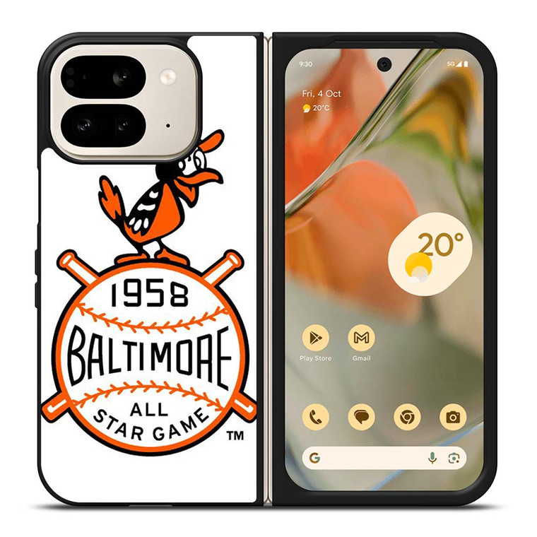 BALTIMORE ORIOLES LOGO BASEBALL TEAM 1958 Google Pixel 9 Pro Fold Case Cover