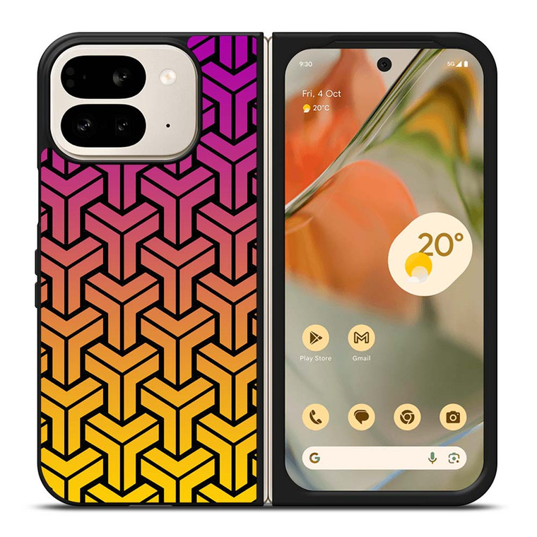 BLACK MAMBA YELLOW PURPLE PATTERN Google Pixel 9 Pro Fold Case Cover