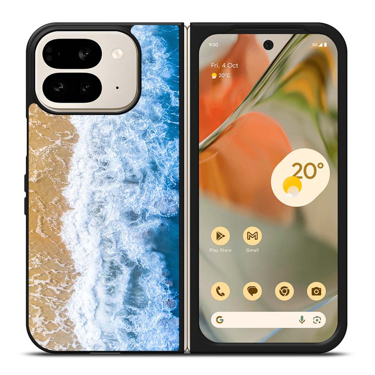 BLUE BEACH WAVES Google Pixel 9 Pro Fold Case Cover