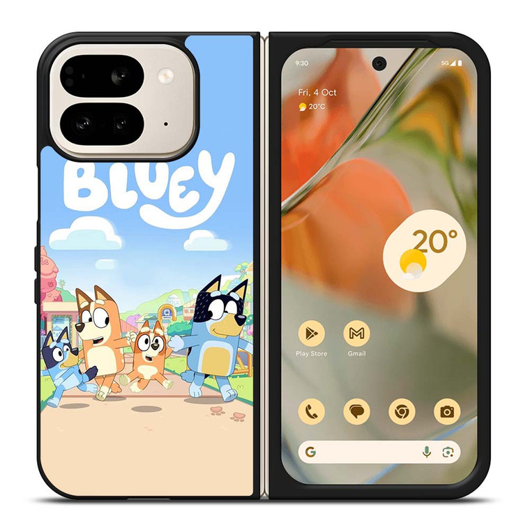 CARTOON BLUEY CHARACTERS Google Pixel 9 Pro Fold Case Cover