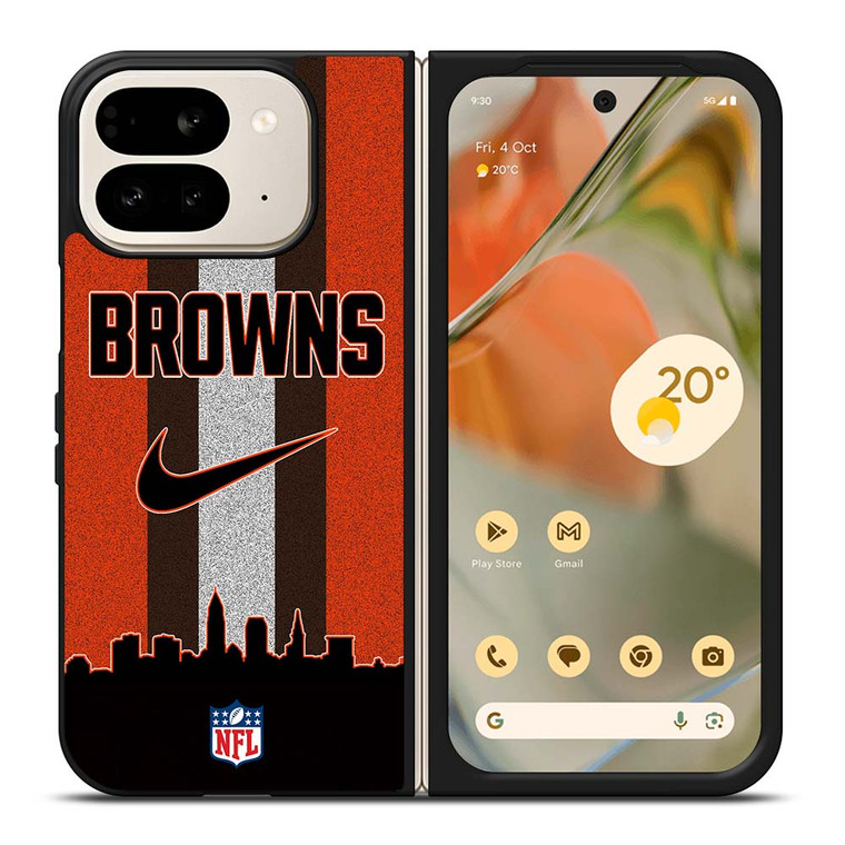 CLEVELAND BROWNS NIKE STRIPE Google Pixel 9 Pro Fold Case Cover
