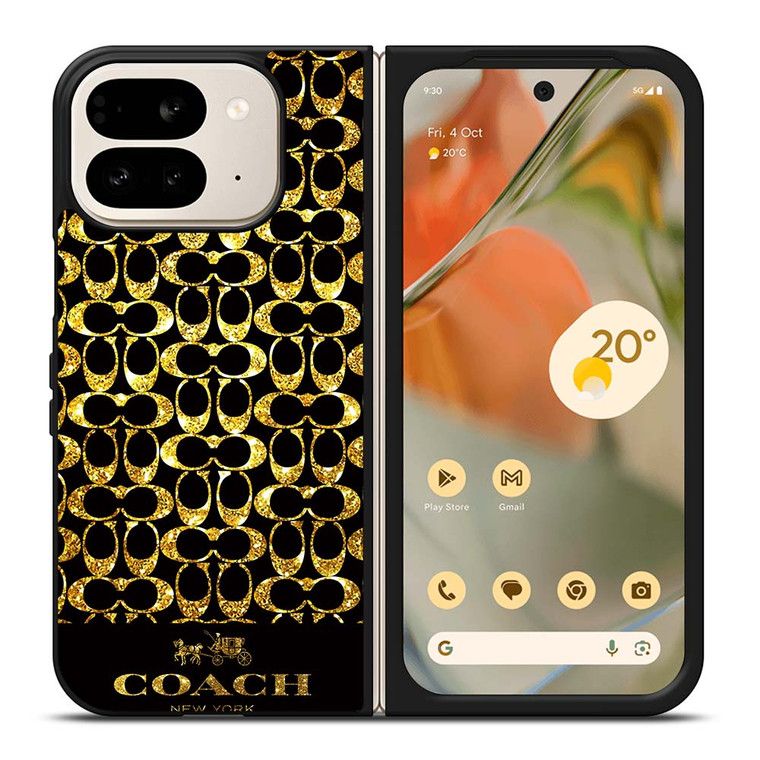 COACH NEW YORK GOLD Google Pixel 9 Pro Fold Case Cover
