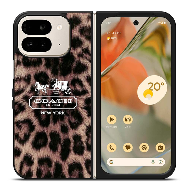 COACH NEW YORK LEOPARD Google Pixel 9 Pro Fold Case Cover