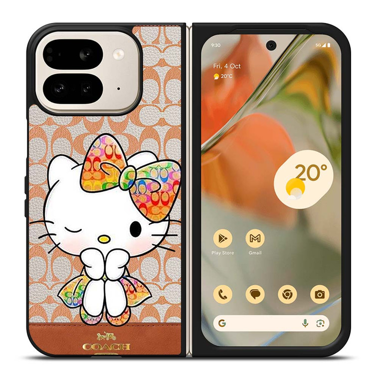 COACH NEW YORK LOGO HELLO KITTY Google Pixel 9 Pro Fold Case Cover