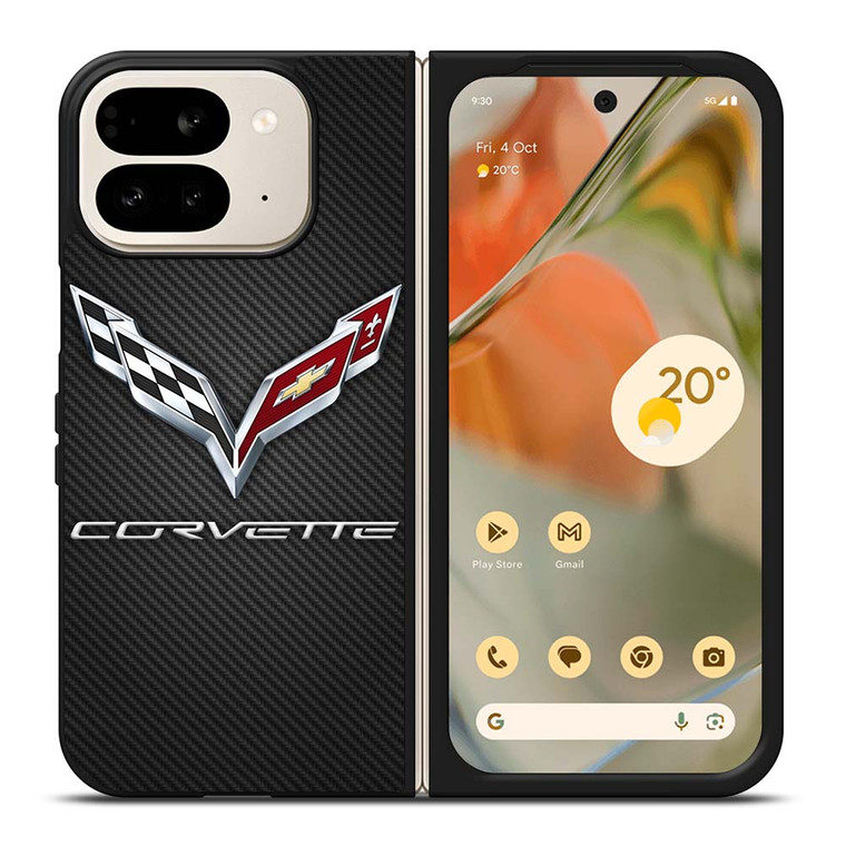 CORVETTE CARBON EMBLEM Google Pixel 9 Pro Fold Case Cover