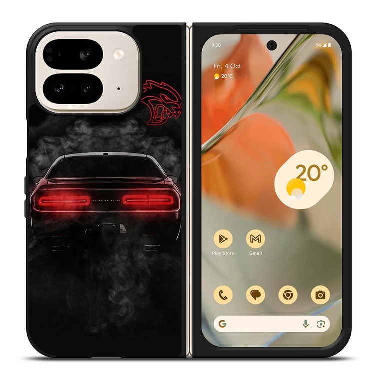 DODGE SRT CHALLENGER HELLCAT BLACK Google Pixel 9 Pro Fold Case Cover