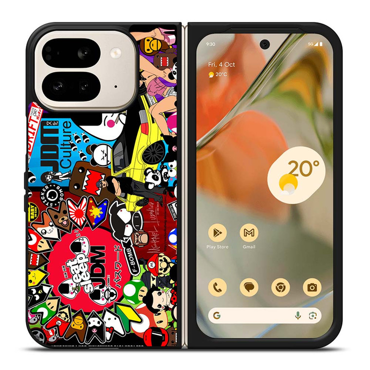 EAT SLEEP JDM COLLAGE Google Pixel 9 Pro Fold Case Cover