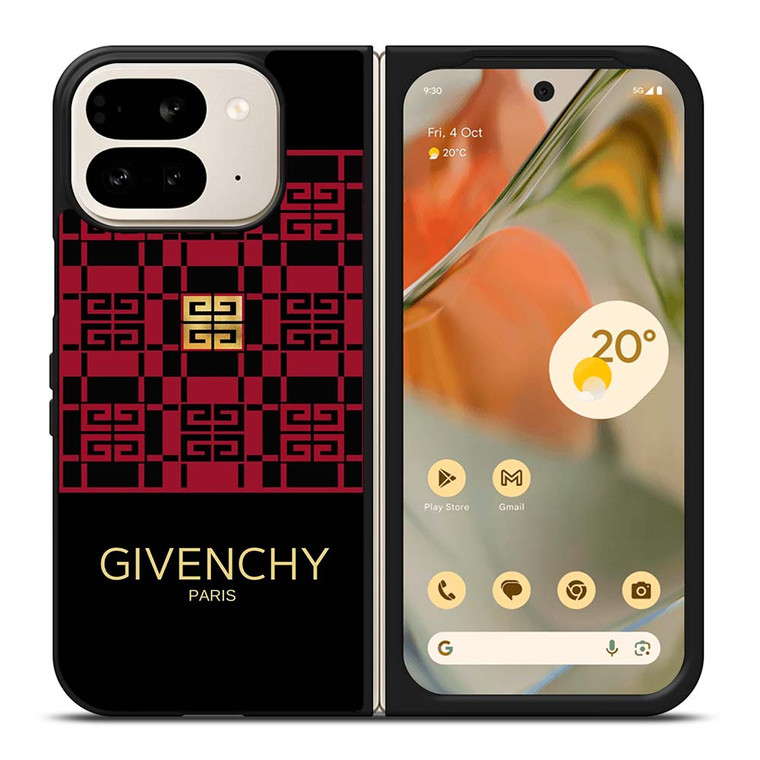 GIVENCHY PARIS LOGO RED GOLD Google Pixel 9 Pro Fold Case Cover