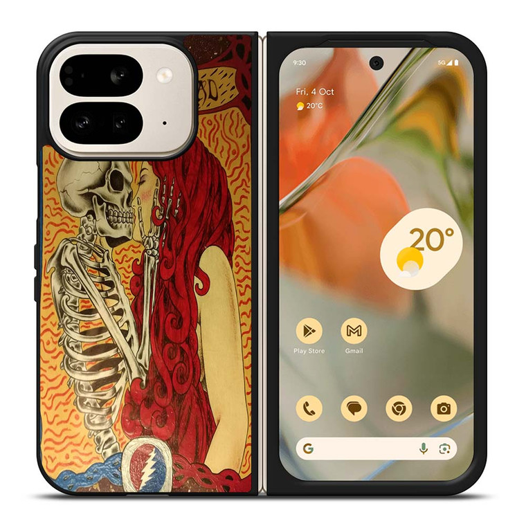 GRATEFUL DEAD KISSING SKELETON Google Pixel 9 Pro Fold Case Cover
