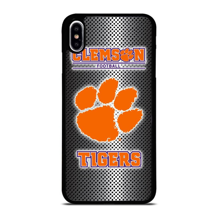 CLEMSON TIGERS METAL LOGO iPhone XS Max Case Cover