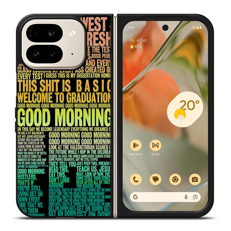 KANYE WEST RAPPER LYRICS Google Pixel 9 Pro Fold Case Cover