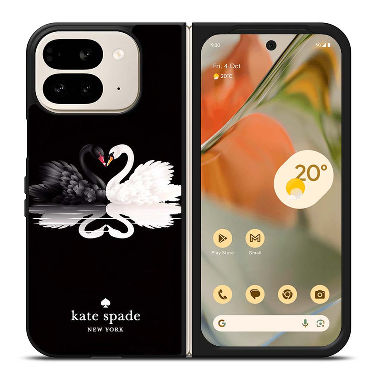 KATE SPADE BLACK WHITE SWAN Google Pixel 9 Pro Fold Case Cover