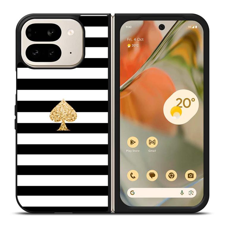 KATE SPADE GOLD AND STRIPES Google Pixel 9 Pro Fold Case Cover