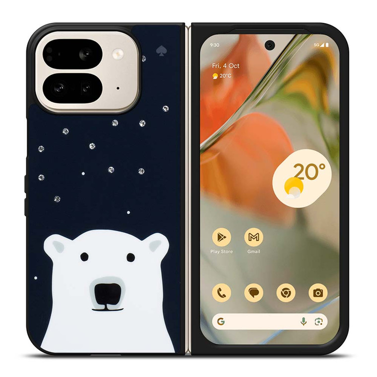 KATE SPADE SPARKLE POLLAR BEAR Google Pixel 9 Pro Fold Case Cover