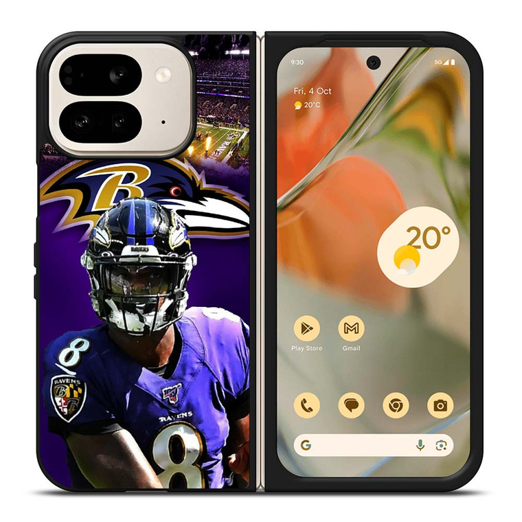 LAMAR JACKSON NFL BALTIMORE RAVENS Google Pixel 9 Pro Fold Case Cover