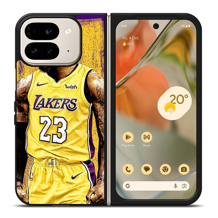 LEBRON JAMES LA LAKERS ART Google Pixel 9 Pro Fold Case Cover