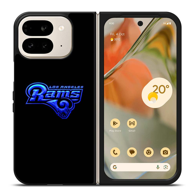 LOS ANGELES RAMS NEON BLUE LOGO Google Pixel 9 Pro Fold Case Cover