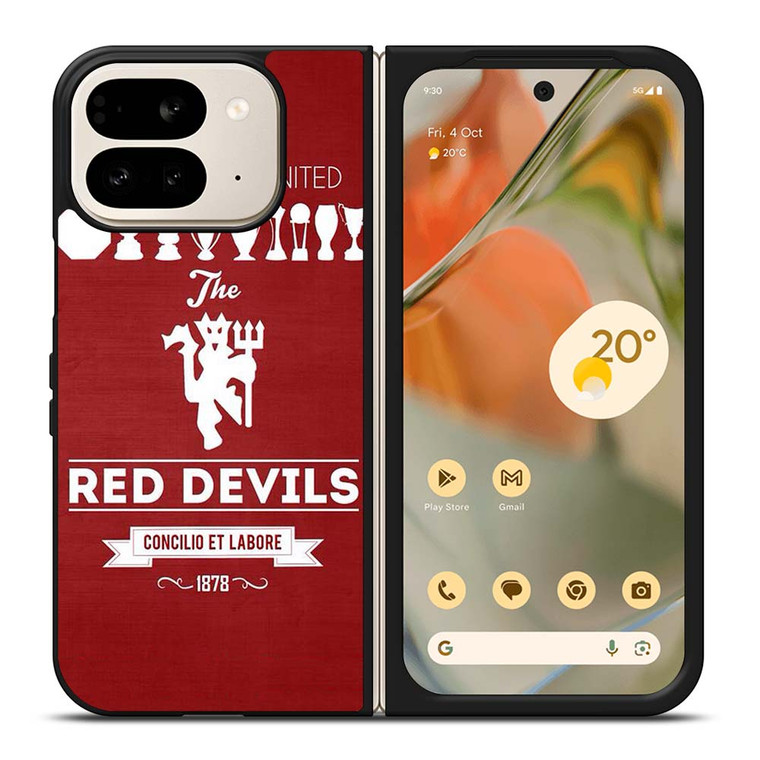MANCHESTER UNITED FC LOGO FOOTBALL RED DEVILS Google Pixel 9 Pro Fold Case Cover