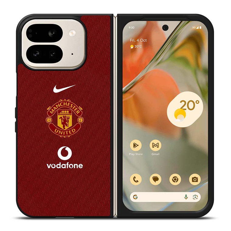 MANCHESTER UNITED FC LOGO FOOTBALL VODAFONE JERSEY Google Pixel 9 Pro Fold Case Cover