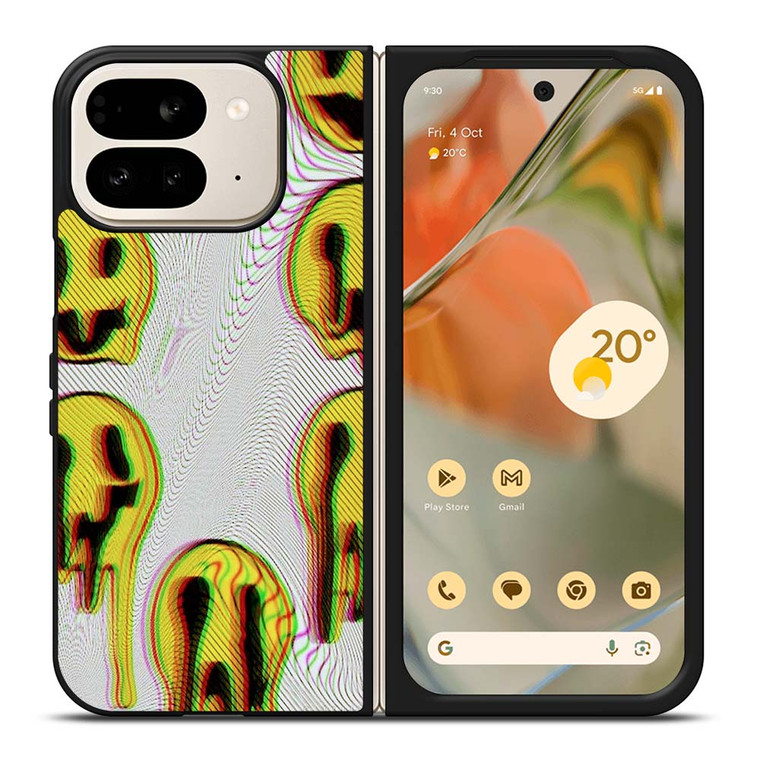 MELTED SMILEY FACE Google Pixel 9 Pro Fold Case Cover