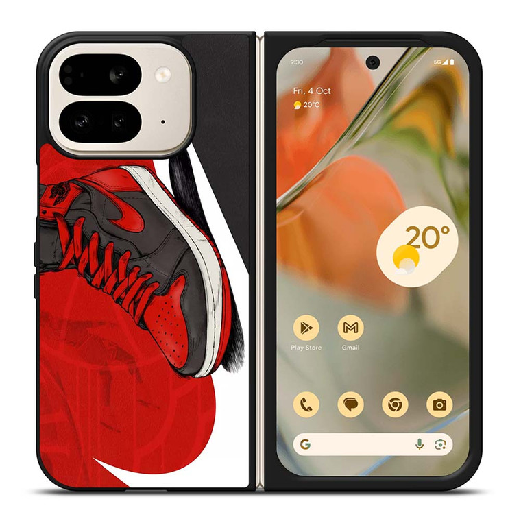 NIKE AIR JORDAN SHOES RED Google Pixel 9 Pro Fold Case Cover