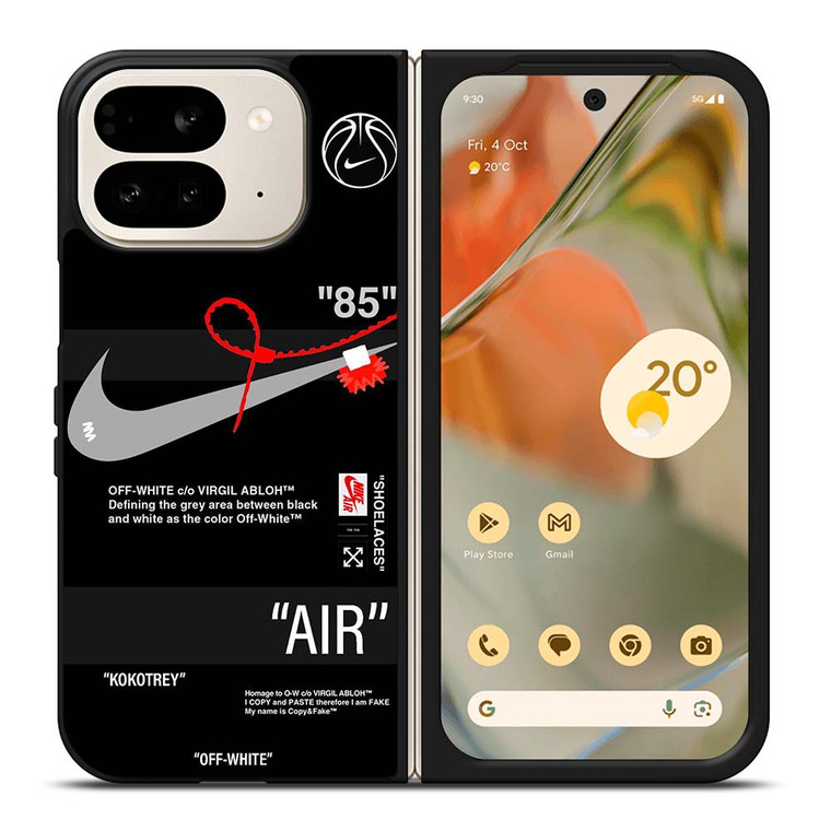 NIKE SHOES X OFF WHITE BLACK 85 Google Pixel 9 Pro Fold Case Cover