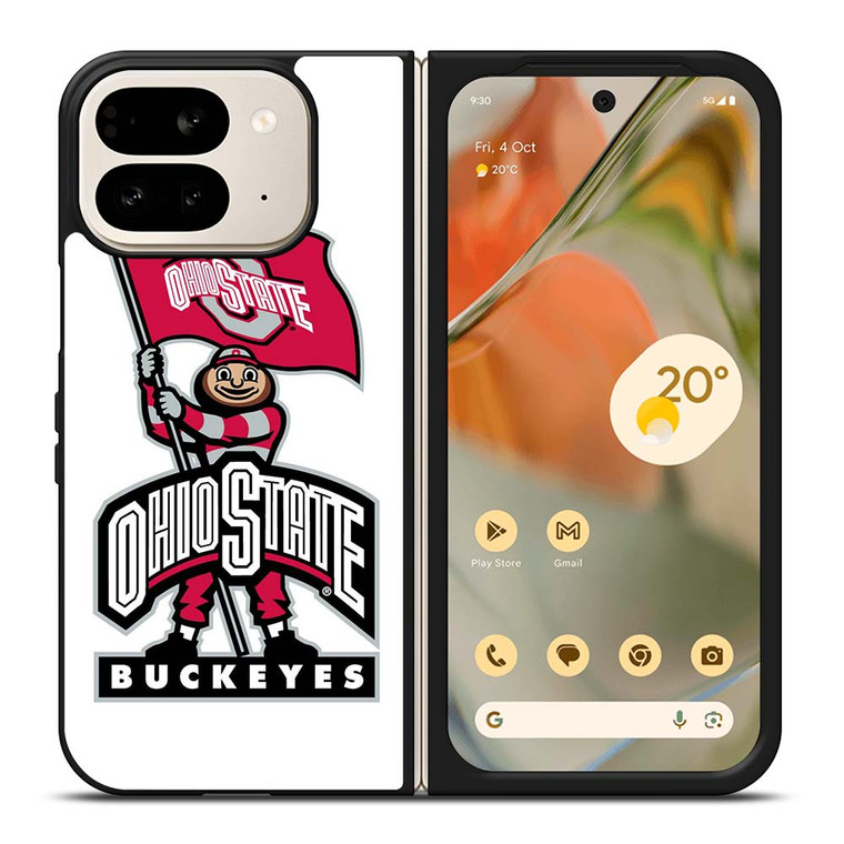 OHIO STATE BUCKEYES LOGO FOOTBALL MASKOT Google Pixel 9 Pro Fold Case Cover