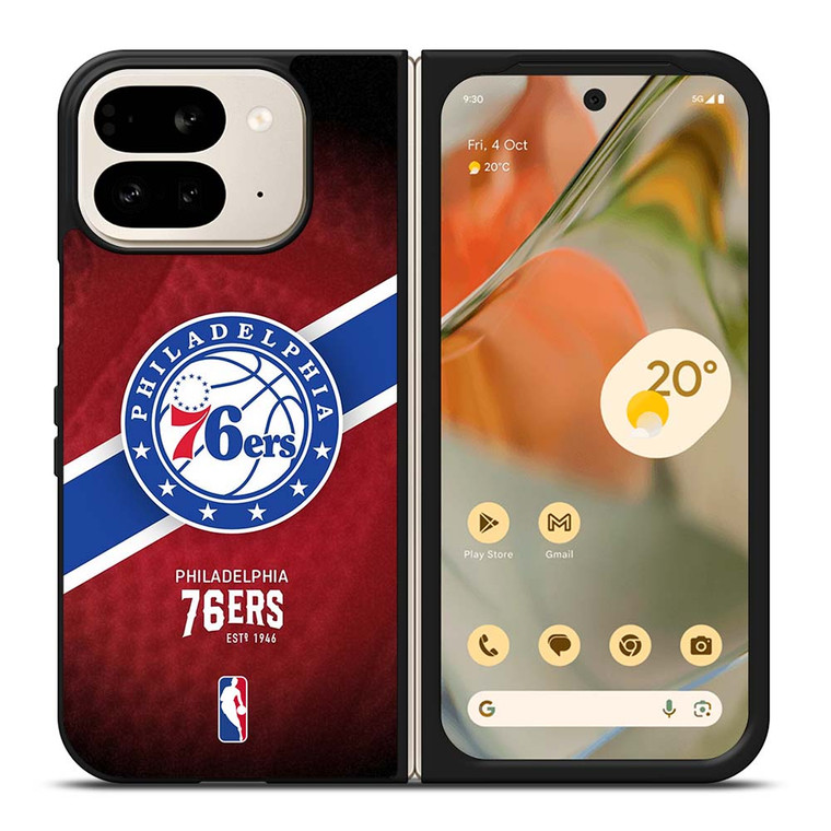 PHILADELPHIA 76ERS NBA TEAM LOGO Google Pixel 9 Pro Fold Case Cover