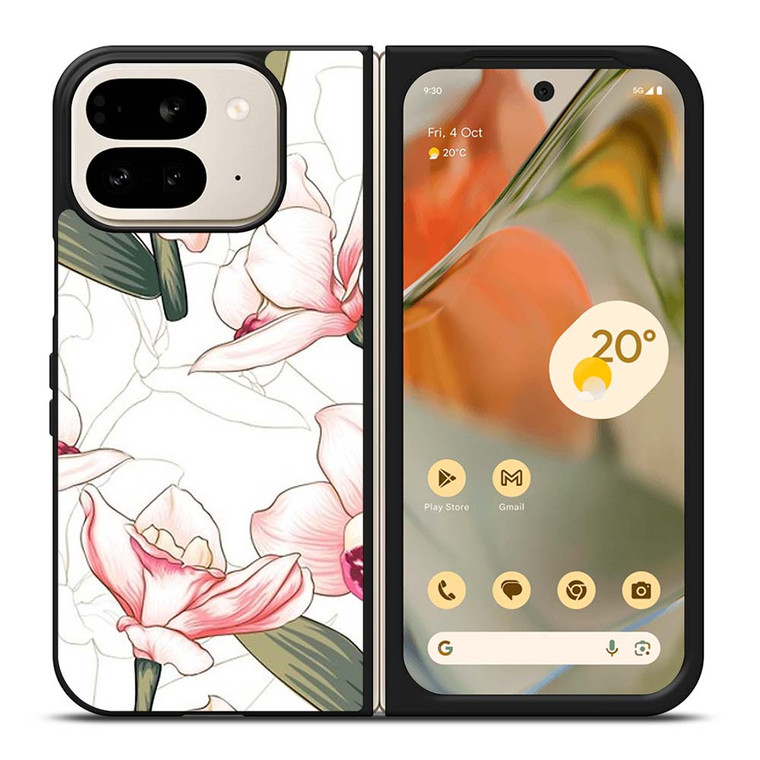 PINK ORCHID FLOWER Google Pixel 9 Pro Fold Case Cover