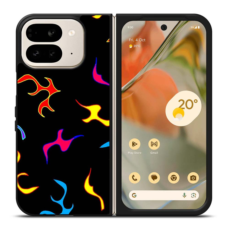 PLAYFUL FIRE PATTERN Google Pixel 9 Pro Fold Case Cover