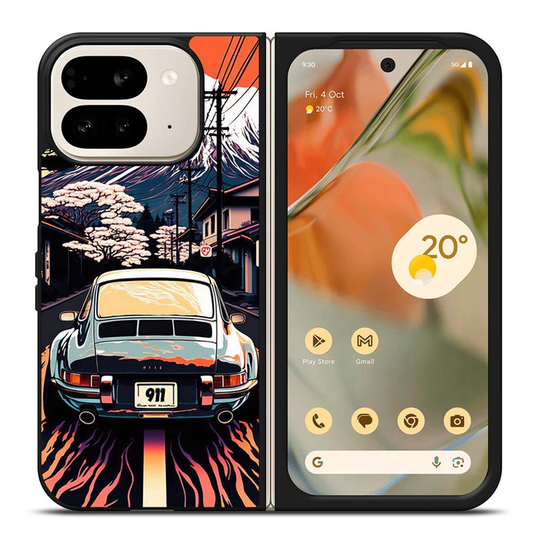 PORSCHE CAR 911 RACING CAR PAINTING Google Pixel 9 Pro Fold Case Cover