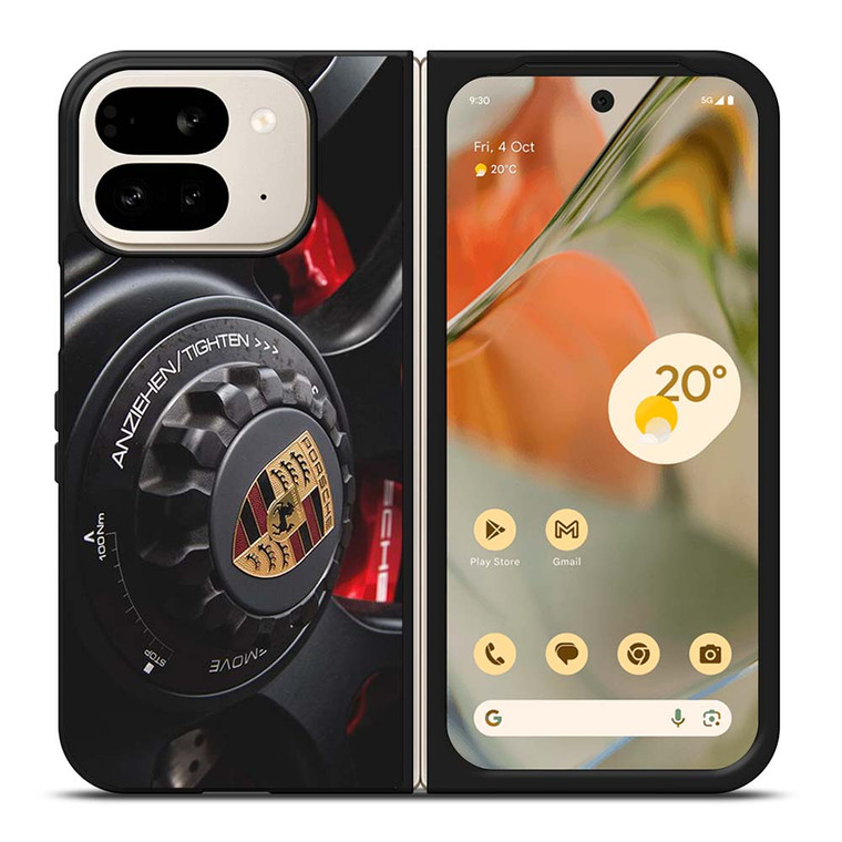 PORSCHE CAR LOGO WHEEL ICON Google Pixel 9 Pro Fold Case Cover