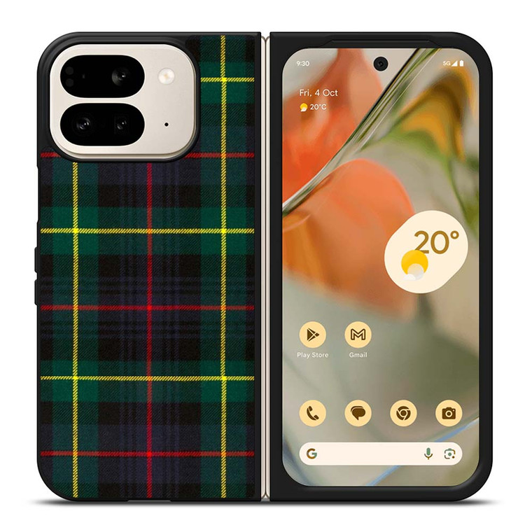 RED YELLOW TARTAN PLAID PATTERN Google Pixel 9 Pro Fold Case Cover