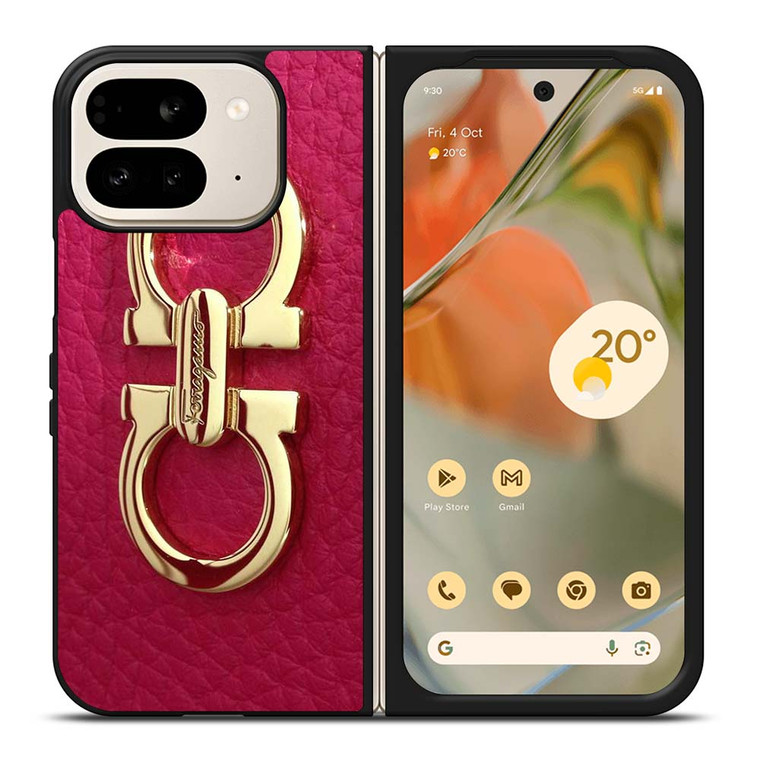 SALVATORE FERRAGAMO LOGO MAGENTA Google Pixel 9 Pro Fold Case Cover
