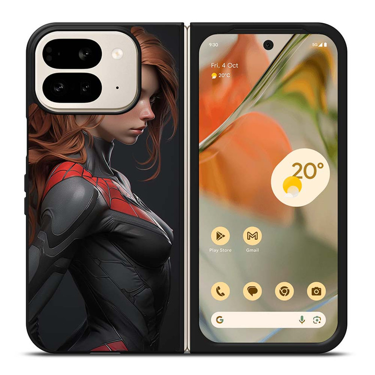 SEXY CARTOON SPIDER GIRL MARVEL COMICS Google Pixel 9 Pro Fold Case Cover