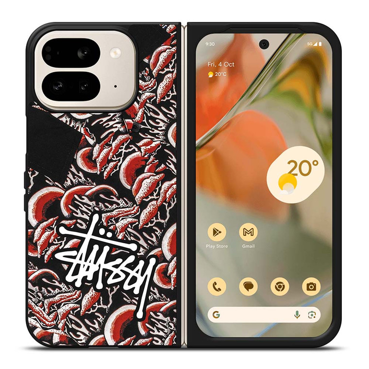 STUSSY CORAL PATTERN Google Pixel 9 Pro Fold Case Cover