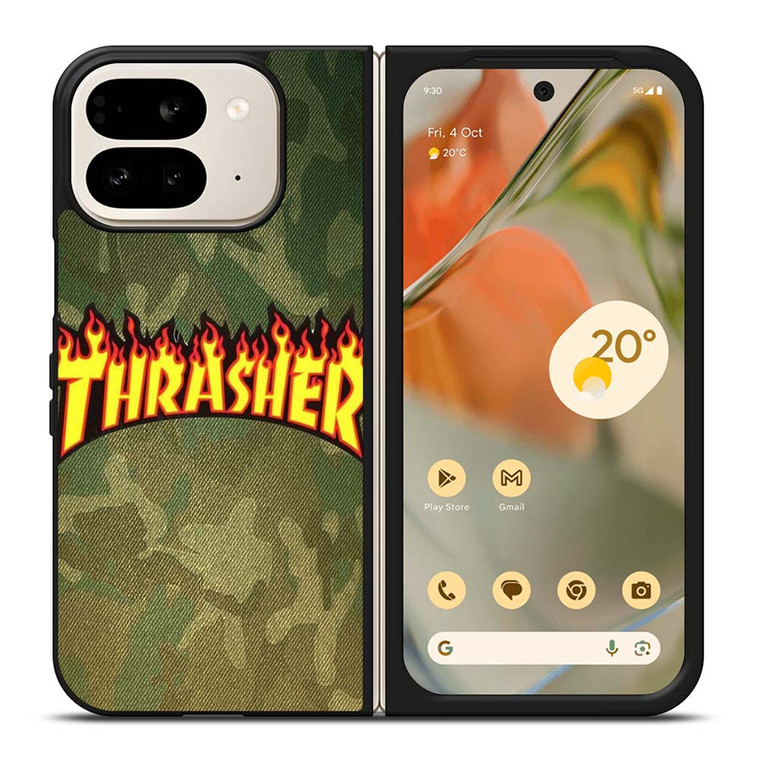 THRASHER CAMO SKATEBOARD MAGAZINE Google Pixel 9 Pro Fold Case Cover