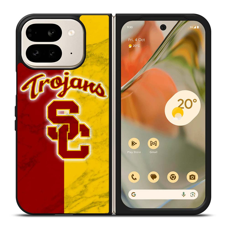 USC TROJANS LOGO MARBLE Google Pixel 9 Pro Fold Case Cover