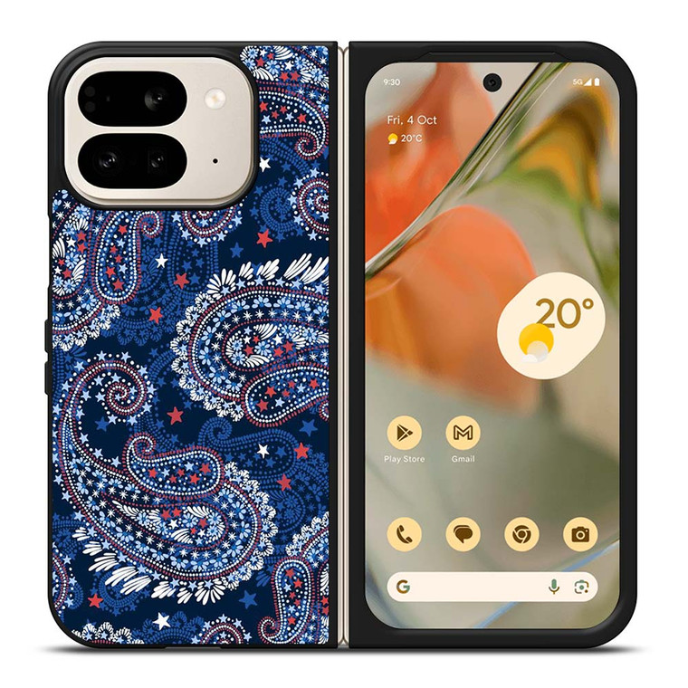 VERA BRADLEY BLUE PATTERN Google Pixel 9 Pro Fold Case Cover